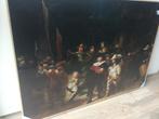 🩵De Nachtwacht Rembrandt Canvas Schilderij in Lijst 100x70, 50 tot 75 cm, Nieuw, Ophalen of Verzenden, Schilderij