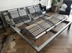 Hulshof design metalen bed incl 2 verstelbare lattenbodems, Huis en Inrichting, Slaapkamer | Matrassen en Bedbodems, 160 cm, Gebruikt