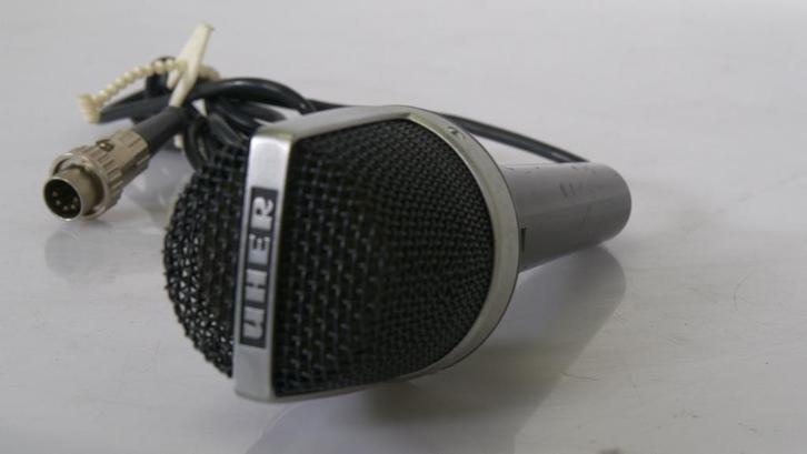 UHER dynamische microfoon – vintage met 5-polige, Muziek en Instrumenten, Microfoons, Gebruikt, Zangmicrofoon, Ophalen of Verzenden