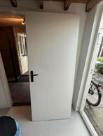 Opdek deur rechts met zwart deurbeslag, Doe-het-zelf en Verbouw, Ophalen, Gebruikt, 80 tot 100 cm, Binnendeur