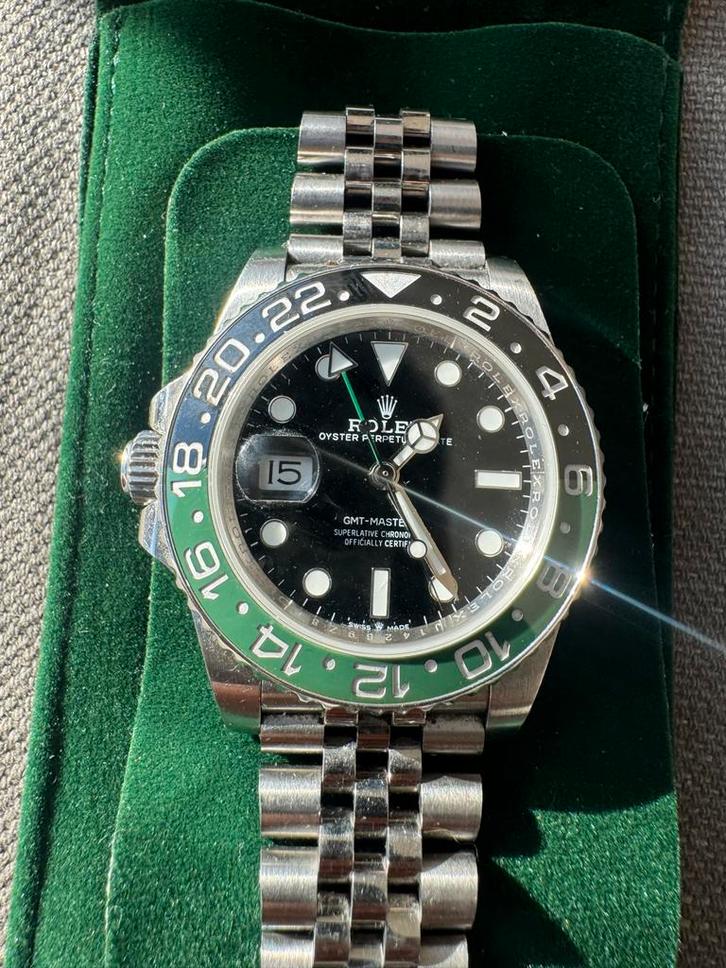 Rolex GMT-Master II "Sprite", Sieraden, Tassen en Uiterlijk, Horloges | Heren, Zo goed als nieuw, Polshorloge, Rolex, Staal, Ophalen of Verzenden