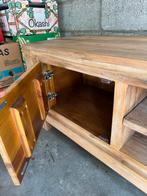 Teakhouten TV Meubel 160cm, Ophalen, Gebruikt, 150 tot 200 cm, Teakhout