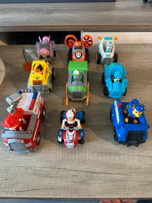 Paw Patrol auto’s met Pups, Kinderen en Baby's, Speelgoed | Actiefiguren, Zo goed als nieuw, Ophalen