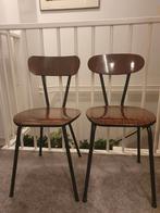 Set van 2 formica stoelen, Huis en Inrichting, Ophalen of Verzenden, Zwart, Twee