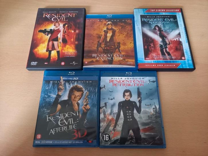 Resident Evil Collectie - Blu-ray & DVD, Cd's en Dvd's, Dvd's | Horror, Zo goed als nieuw, Vampiers of Zombies, Boxset, Vanaf 16 jaar