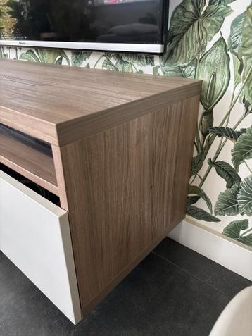 IKEA Besta TV Meubel - Walnoot/Roomwit - afbeelding 5