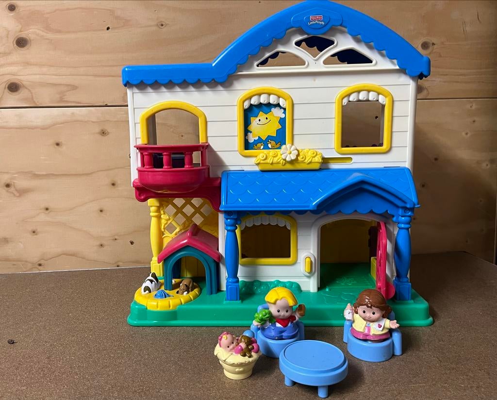 Fisher Price Little People Huis met poppetjes, Kinderen en Baby's, Speelgoed | Poppenhuizen, Ophalen, Gebruikt, Poppenhuis