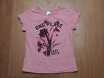 C&A Roze t-shirt met opdruk van bloemen maat 122, Gebruikt, C&A, Meisje, Ophalen of Verzenden