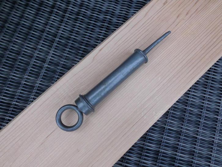 < Antieke Tinnen Spuit Injectiespuit Complete Staat >, Antiek en Kunst, Curiosa en Brocante, Ophalen of Verzenden