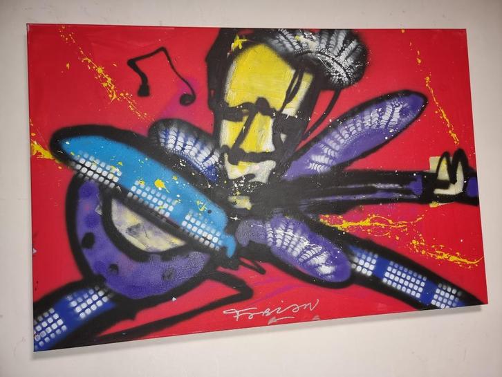 (Herman Brood ) op groot doek Fabian  Met certificaat, Antiek en Kunst, Kunst | Schilderijen | Klassiek, Ophalen