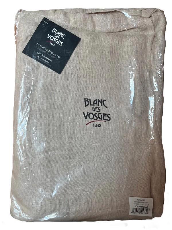 100% linnen hoeslaken 80x200/220x30 Zand, Huis en Inrichting, Slaapkamer | Beddengoed, Nieuw, Hoeslaken of Sloop, Eenpersoons