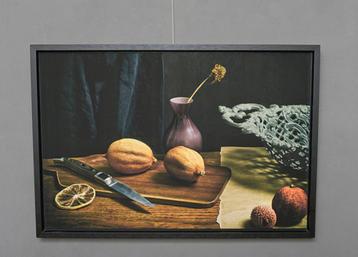 Stillleven in baklijst - 95x65 cm - foto kunst beschikbaar voor biedingen
