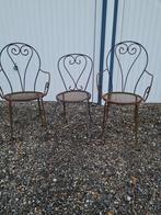 Gietijzeren Tuinstoelen Set, Ophalen, Gebruikt, Drie, Zwart