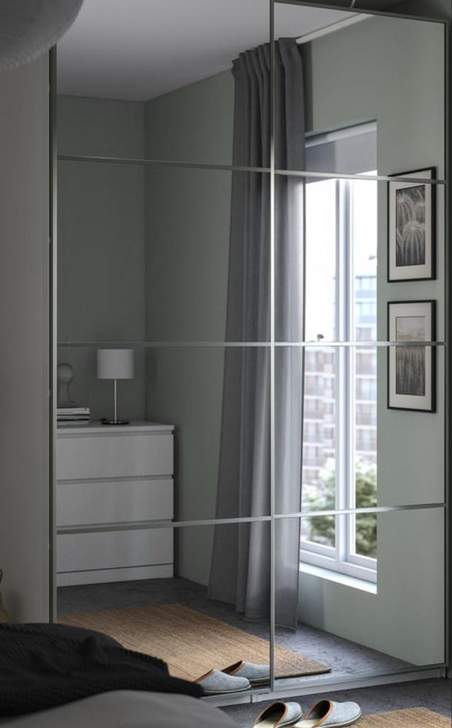 Nette IKEA PAX kledingkast met AULI spiegeldeuren 200x236x60, Huis en Inrichting, Kasten | Kledingkasten, Gebruikt, 200 cm of meer