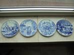 4 jaargetijden delfsblauw 18 cm, Antiek en Kunst, Antiek | Wandborden en Tegels, Ophalen of Verzenden
