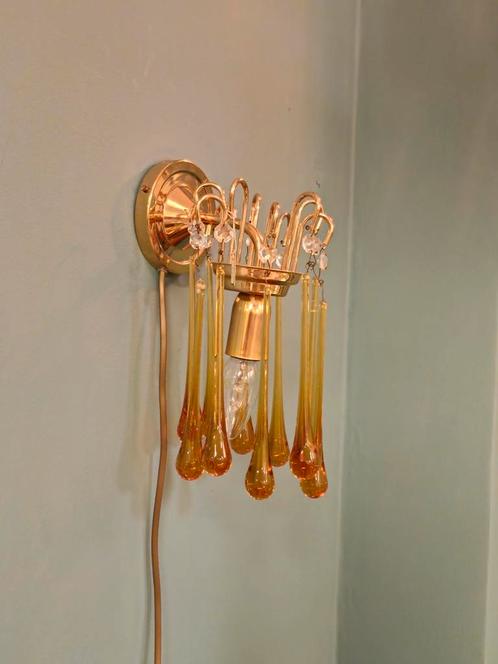 Vintage Teardrop Wandlamp Lamp Wandlampje, Huis en Inrichting, Lampen | Wandlampen, Gebruikt, Ophalen of Verzenden