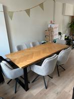 Eettafel Visgraat Design - 200x90cm, Huis en Inrichting, Ophalen, Gebruikt, Eikenhout, 50 tot 100 cm