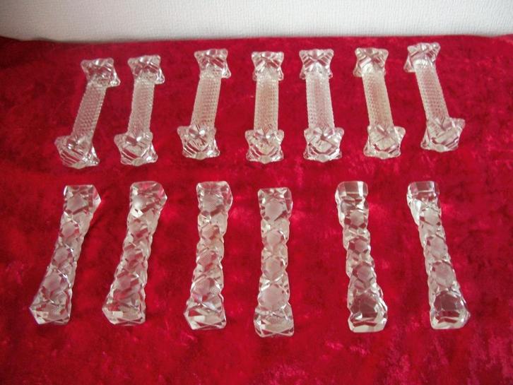 3 Val Saint Lambert kristallen Messenleggers - netjes p.stuk, Antiek en Kunst, Antiek | Glas en Kristal, Ophalen of Verzenden