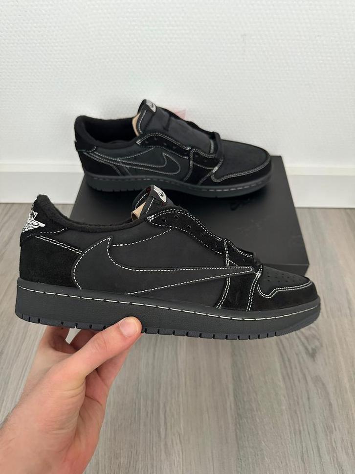 Nike Air Jordan 1 Low Travis Scott Black Phantom, Kleding | Heren, Schoenen, Zo goed als nieuw, Zwart, Ophalen of Verzenden