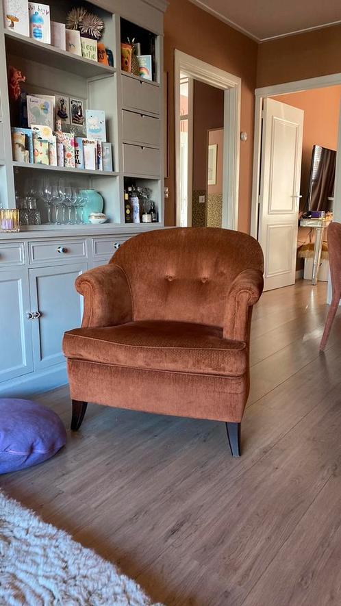 Fauteuil Kessels terracota kleur, Huis en Inrichting, Fauteuils, Gebruikt, 75 tot 100 cm, Ophalen of Verzenden