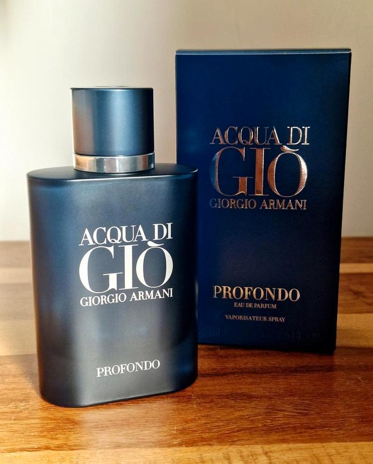 Acqua di Giò Profondo OG 75 ml (Lege fles), Sieraden, Tassen en Uiterlijk, Uiterlijk | Parfum, Zo goed als nieuw, Ophalen of Verzenden