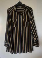 Okergele gestreepte zwarte blouse PRIMARK, Ophalen of Verzenden, Zo goed als nieuw, Maat 46/48 (XL) of groter, Geel