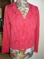 C242 Question mt L vest roze roezel gebreid, Verzenden, Maat 42/44 (L), Zo goed als nieuw, Roze