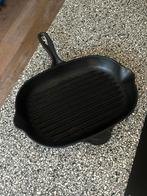 Le Creuset ovale gietijzeren grillpan, Ophalen of Verzenden, Zo goed als nieuw, Gietijzer, Koekenpan of Braadpan