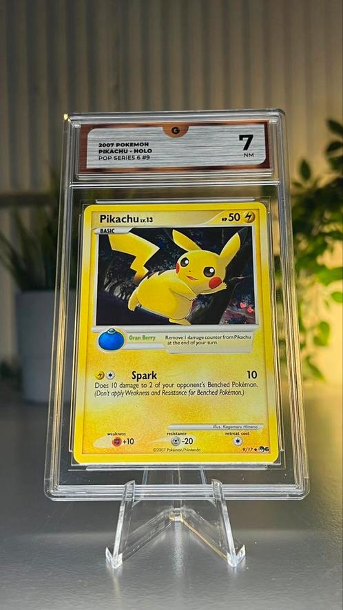 Pokemon pikachu pop series 6 #9 9/17 psa 7, Hobby en Vrije tijd, Verzamelkaartspellen | Pokémon, Nieuw, Losse kaart, Foil, Ophalen of Verzenden