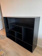 Goossens Vakkenkast - Zwart, Huis en Inrichting, Kasten | Boekenkasten, 100 tot 150 cm, Ophalen of Verzenden, Zo goed als nieuw
