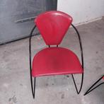 Vier eetkamerstoelen, Italiaans design van arrben, Huis en Inrichting, Stoelen, Ophalen, Gebruikt, Metaal, Vier