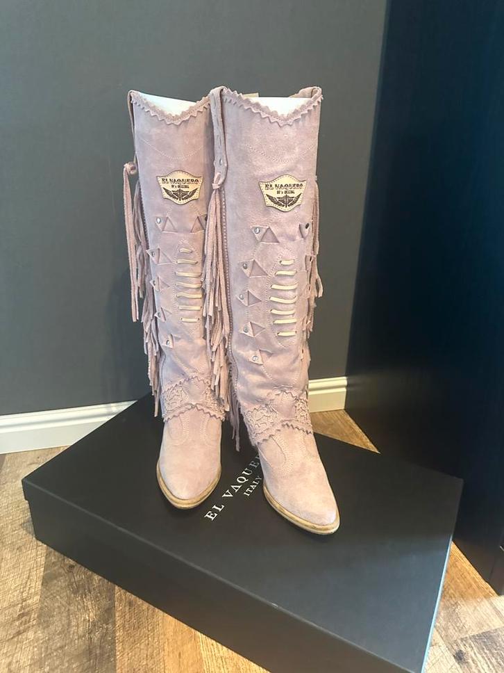 El Vaquero hoge western laarzen maat 38, Kleding | Dames, Schoenen, Zo goed als nieuw, Hoge laarzen, Zwart, Ophalen