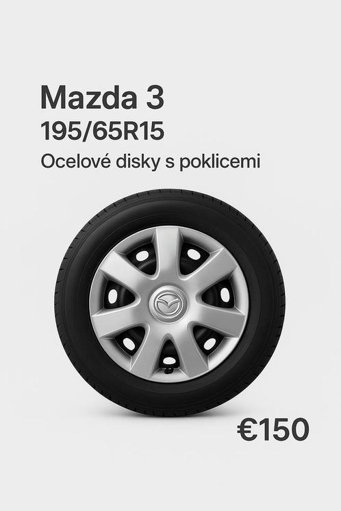 Mazda 3 Banden met Velgen 195/65R15, Auto-onderdelen, Banden en Velgen, Banden en Velgen, Zomerbanden, 15 inch, 195 mm, Personenwagen