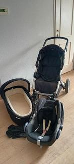 Buggy met reiswieg & Maxi Cosi (adapters), Gebruikt, Met autostoeltje, Combiwagen, Ophalen