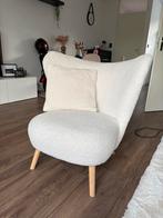 WOOOD Feuteuil wit teddy / witte teddy stoel, Huis en Inrichting, Fauteuils, Ophalen, Gebruikt, Minder dan 75 cm, 75 tot 100 cm