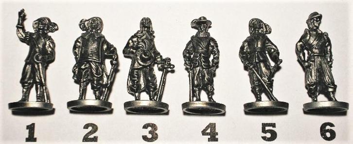 21ij35-Ferrero kinder surprise metal MUSKETIERE 35mm, Verzamelen, Verrassingseieren, Zo goed als nieuw, Overige typen, Ophalen of Verzenden