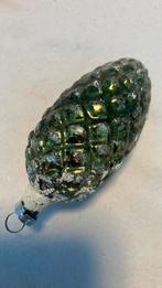 Vintage antieke kerstbal, dennenappel groen, Diversen, Kerst, Ophalen of Verzenden, Zo goed als nieuw