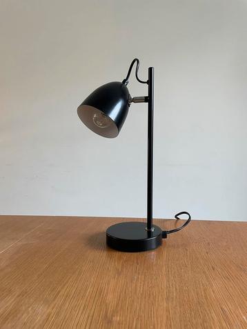 Vintage bureaulamp / schermerlamp - zwart chroom design 