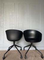 4 zwarte HAY About A Chair AAC24 design stoelen, Metaal, Twee, Ophalen of Verzenden, Zo goed als nieuw