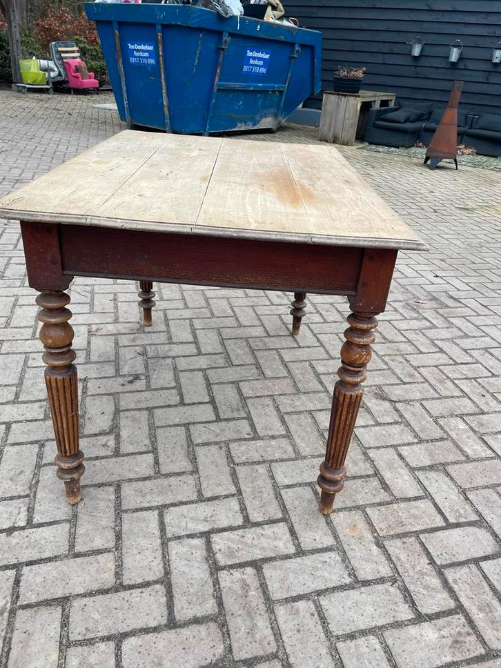 Antieke houten tafel, Huis en Inrichting, Tafels | Eettafels, Gebruikt, 100 tot 150 cm, 150 tot 200 cm, Vier personen, Rechthoekig