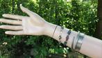 Armbanden zilverkleurig - vintage - 70’s, Sieraden, Tassen en Uiterlijk, Ophalen of Verzenden, Zo goed als nieuw, Zilver, Staal