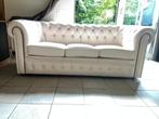 chesterfield 3 zitter, Huis en Inrichting, Gebruikt, Tweepersoons, Ophalen of Verzenden, Leer