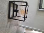 Tafellamp van zwart metaal hoogte 22cm breedte 22cm, Ophalen of Verzenden, Zo goed als nieuw, Metaal, Minder dan 50 cm