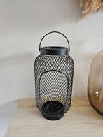 Zwarte lantaarn ikea, Huis en Inrichting, Woonaccessoires | Kandelaars en Kaarsen, Ophalen of Verzenden, Zo goed als nieuw, Hout