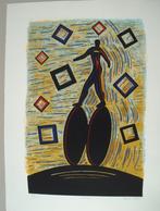 Hans Wap (1943) - Wheels - zeefdruk - 1995 - nr. 69/100, Antiek en Kunst, Ophalen of Verzenden