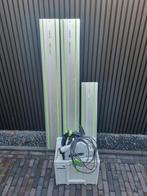 Festool invalzaag TS55REBQ incl geleiderails en koppelstrips, Invalzaag, Ophalen of Verzenden, Zo goed als nieuw, 30 tot 70 mm