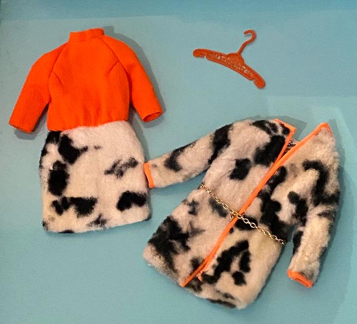 Vintage Barbie MOD Outfit #1873 Plush Pony 1969 Mattel, Verzamelen, Poppen, Kleertjes, Ophalen of Verzenden