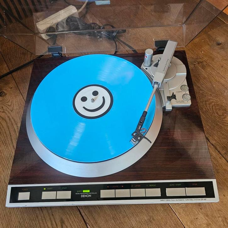 Denon DP45F Quartz DD serviced,prima staat,AT95E MM+garantie, Audio, Tv en Foto, Platenspelers, Refurbished, Platenspeler, Overige merken