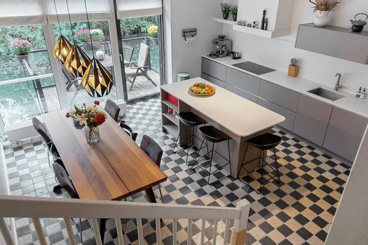 Luxe HÄCKER keuken met Siemens inbouwapparatuur, Huis en Inrichting, Keuken | Complete keukens, Gebruikt, Overige typen, Grijs