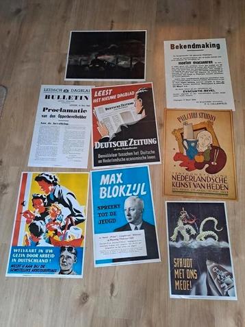 34 posters WO2  uit de Oorlogskranten beschikbaar voor biedingen